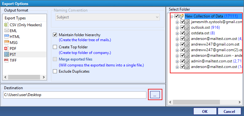 Select Destination File