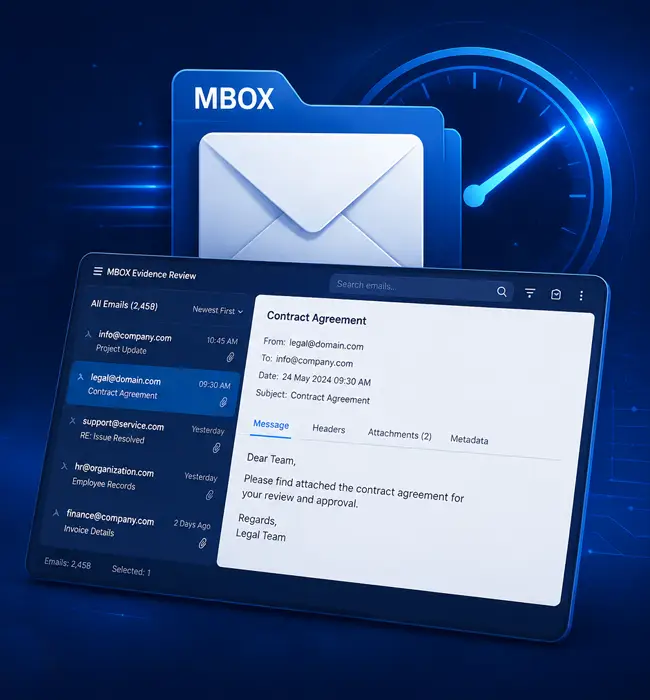 Fast MBOX File Evidence Review